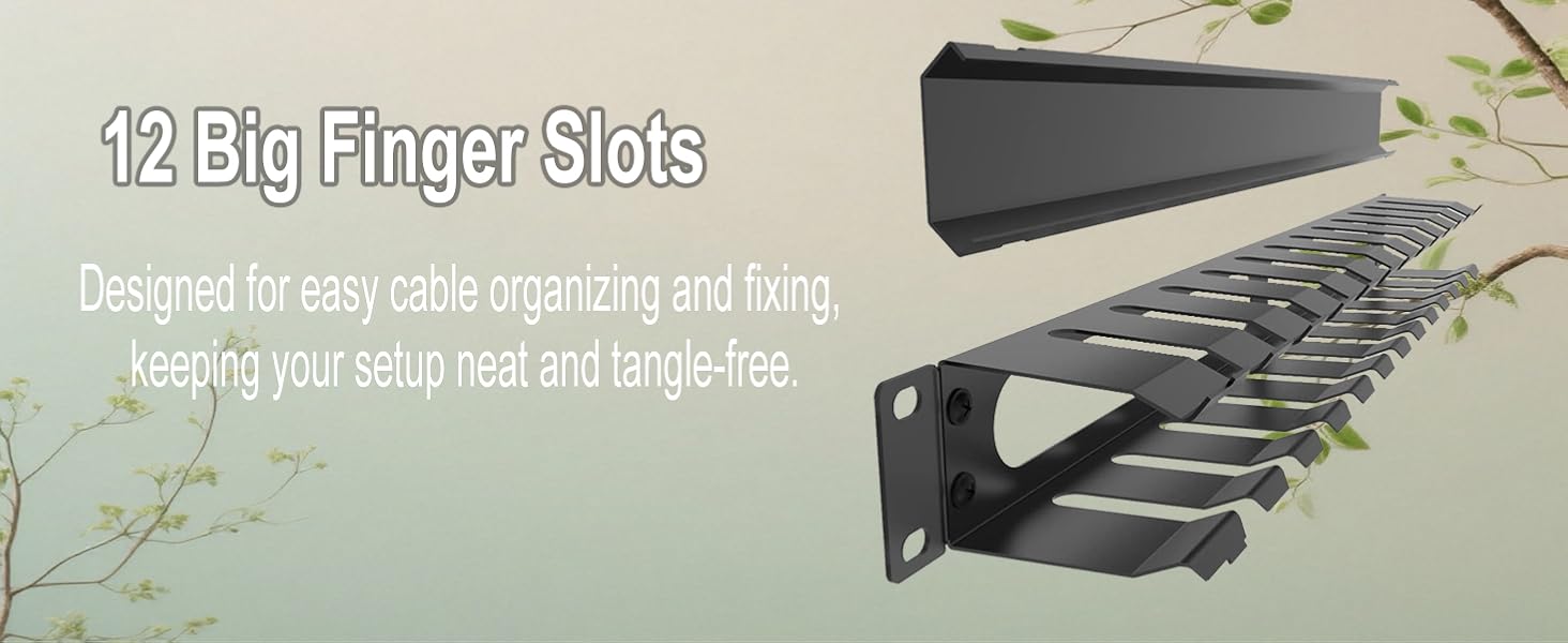 1U 19 inches server rack cable manager