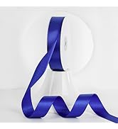 MEEDEE Royal Blue Ribbon 1 Inch Royal Blue Satin Ribbon Lux Double Faced Satin Ribbons by 50 Yard...