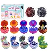 YVBBHE 12 PCS Small 3D Dragon Eggs with Dragon Inside, Mini Flying Dragons with Eyes and Wings,Ea...