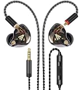 Vibes 202M Wired Earbuds - HiFi in Ear Monitor Headphones - Noise Isolating Ear Buds w/ Mic - Cle...