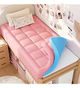 ELEMUSE Twin XL College Dorm Dual Layer 3 Inch Memory Foam Mattress Topper | College Dorm Room Es...