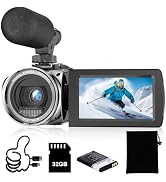 Weochi Video Camera, FHD 4K 48MP Recorder for YouTube, 32G SD Card Vlogging Camera for TikTok, 3"...