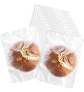 Prembag 100 Pcs 5x7 Inch Semi-Transparent Heat Seal Cellophane Bags for Cookies,Matte Cookie Slee...