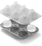 Nax Caki 3D Baseball Ice Cube Tray, Large Baseball Silicone Fun Shapes Whiskey Ice Mold with Funn...