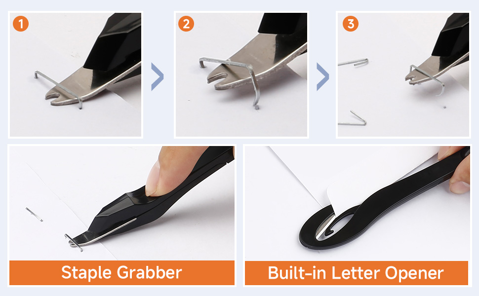 Built-in Letter Opener & Staples Remover