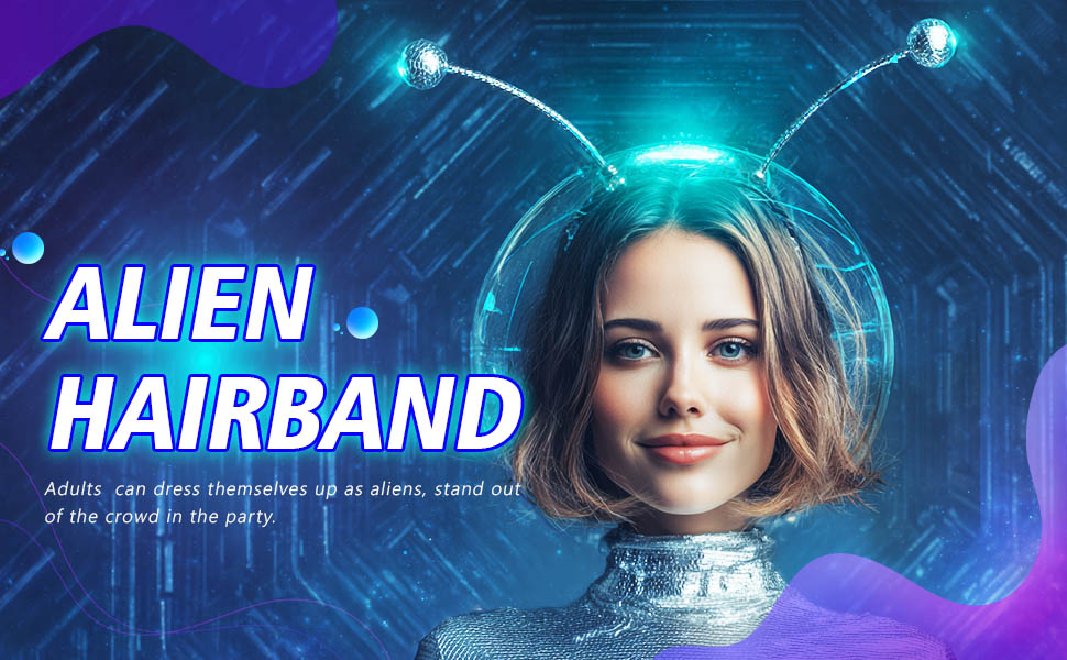Alien headband alien costume accessories women space hair bands alien eyes headband for women