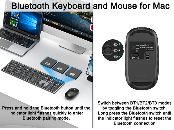 Bluetooth Keyboard and Mouse for Mac