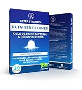Pop On Clean Retainer Cleaner Tablets, FSA HSA Approved, Removes Odors, Stains & Plaque, Deep Cle...