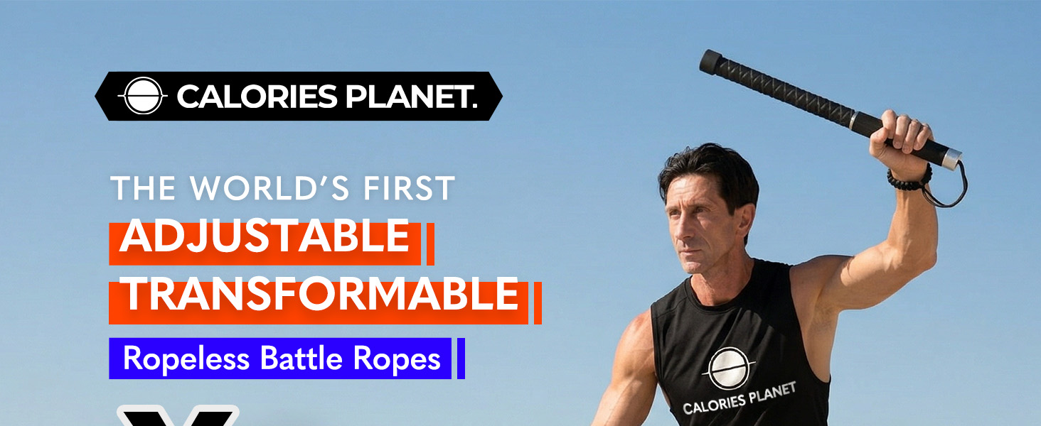 X2 World's First Adjustable & Transformable Ropeless Battle Ropes