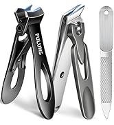 Toenail Clippers for Seniors Thick Nails, Sharp Slanted Curved Ingrown Nail Clippers for Men Heav...