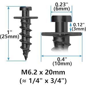 short headed bear claw screw