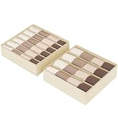 DIMJ Sock Organizer Drawer Organizer - Closet Organization and Storage, 40 Cell Dresser Drawer Or...