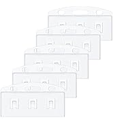 Pawfly 5 Pack Vertical Half Card Badge Holder for Swipe Smart ID Cards, Heavy Duty Frosted Polyca...