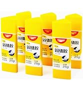 Smilo Triangle Glue Sticks, No-Roll Precision Tip 25g 6-Pack for School | Safe, Washable, Non-Tox...