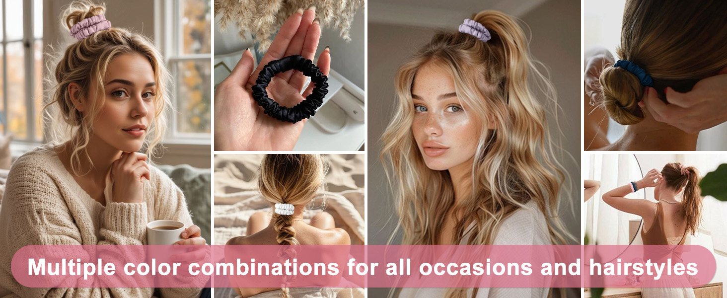 silk hair scrunchies