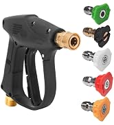Gdnecad High-Pressure Car Washer Gun, M22-14 Thread Power Spray Gun with 1/4" Quick Connect Outle...