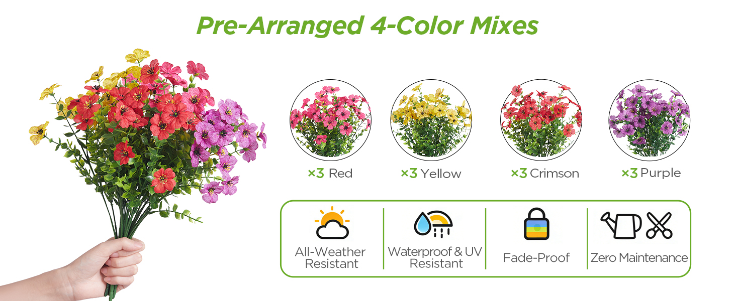 artificial flowers for outdoors