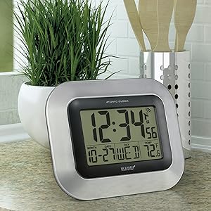 lacrosse, la crosse, WT-8005U-S, digital clock, temperature, calendar, time, alarm