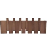 Zjyufy Wooden Coat Rack Wall Mounted Piano Coat Rack with 6 Flip Down Hook Wood Wall Rack for Han...