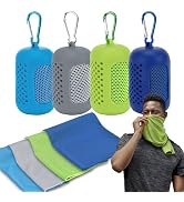Aenfaiy 4 Pack Cooling Towels (40"x12"), Microfiber Chilly Towels Soft Breathable Gym Ice Towel f...