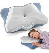 OLIXIS Contour Cervical Pillow for Neck Pain Relief, Ergonomic Dual Height | Orthopedic Memory Fo...