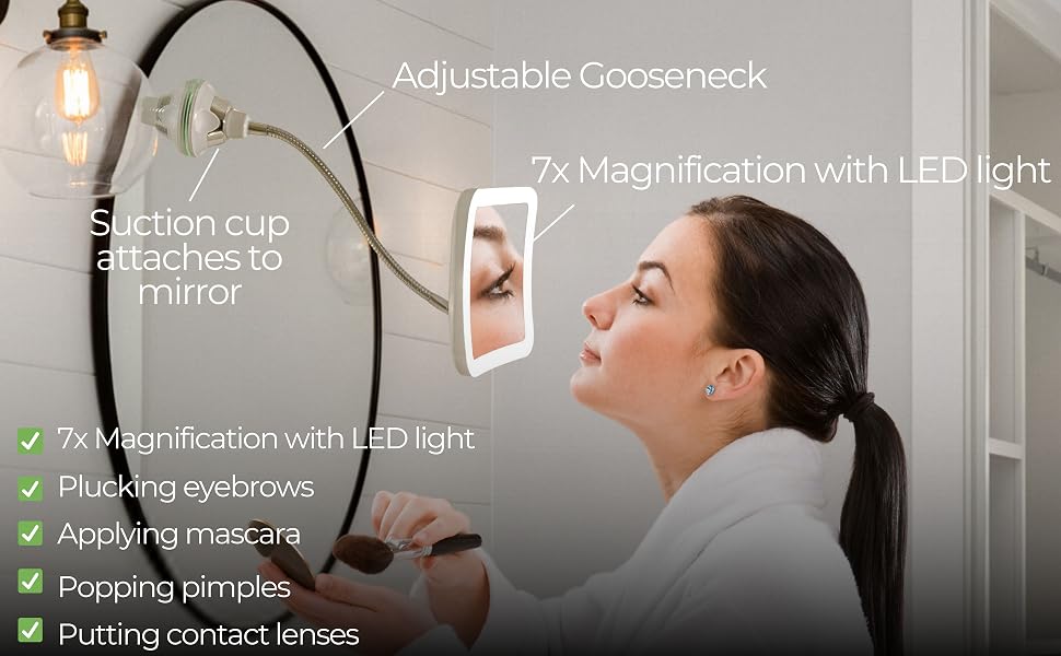 Makeup mirror magnification led