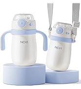 NCVI Kids Stainless Steel Straw Cup for Toddler 1-3 Years Old, Training Straw Cup Toddler with Ha...