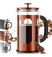 Veken French Press Coffee Maker 34oz 1 L, No Plastic Touching Cafe, Heat Resistant Thickened Boro...