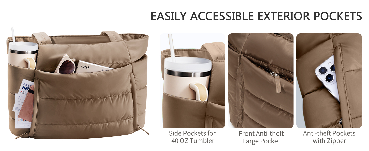 puffy tote bag