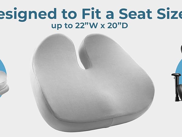 Seat Cushion Designed to fit a Seat Sizes up to 22" x 20"