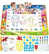 Toddler Toys Water Doodle Mat: 40 X 30 Inch Mess Free Coloring & Drawing Instant Drying Mat - Kid...