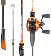 Sougayilang Fishing Rod & Reel Combo,Spinning & Baitcaster Combo, IM6 Graphite 2Pc Blanks, EVA Ha...