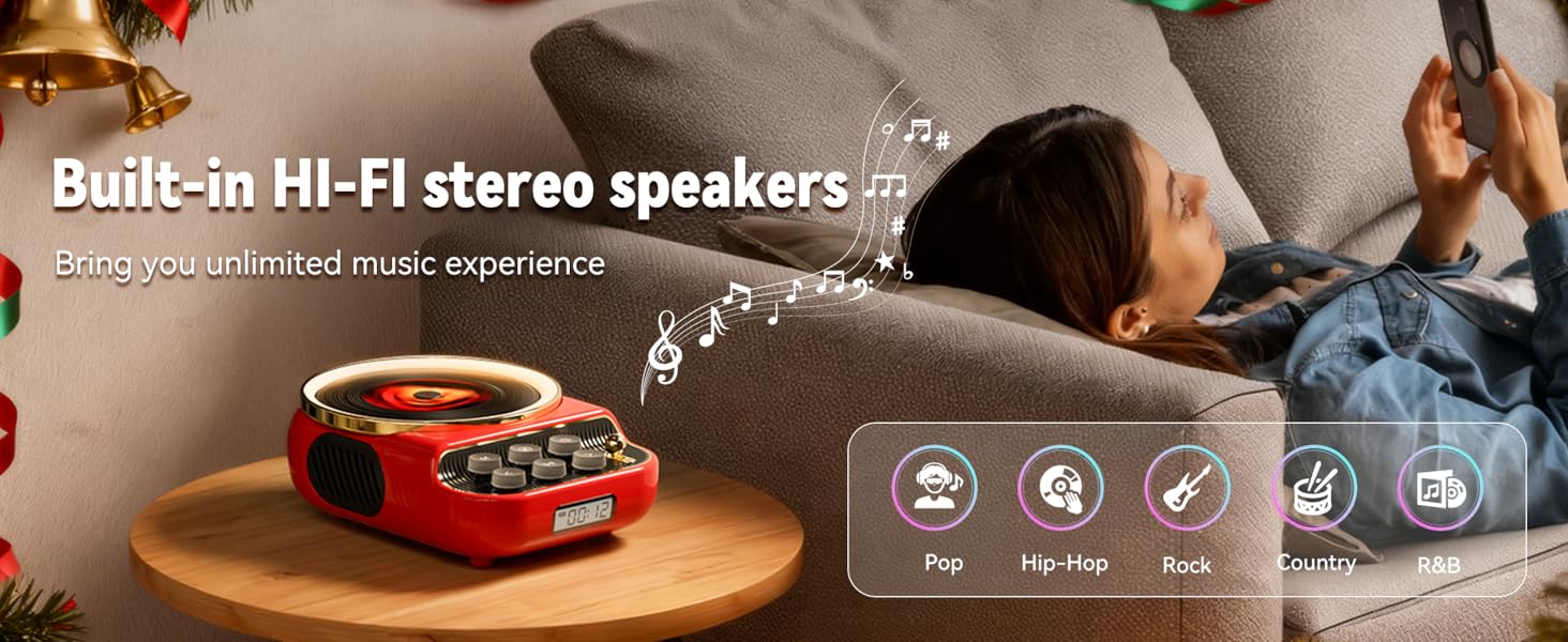 CD Player with Bluetooth Speakers