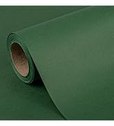 FLYHILL Dark Green Reversible Kraft Wrapping Paper Roll-30in x 32.8FT (81.78sqft)-Recyclable Gift...
