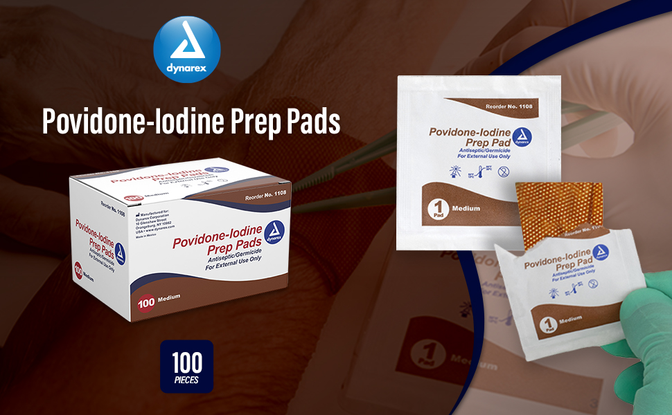 Dynarex Povidone-Iodine Prep Pads