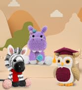 CODGP Crochet Kit,12in Crochet Animal Kit Owl, Crochet Owl Kit Gift for Adults with Yarn Sets, Am...