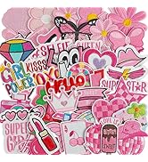 CXWLJL Pink Embroidered Patches Pink Theme Iron on Patches for DIY Sew Applique Repair Patch Cute...