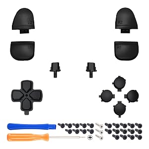 eXtremeRate Replacement Full Set D-pad R1 L1 R2 L2 Share Options Face Buttons for PS5 Controller