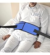 Rhino Valley Medical Bed Restraint Strap for Elderly, Anti-Fall Waist Restraints Belt for Dementi...