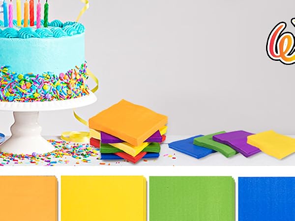Rainbow Cocktail Napkin