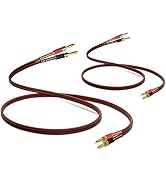UCINNOVATE HiFi OFC Speaker Wire Cable with Banana Plug, 2 Pack High-end Pure Copper 1.5m Gold-Pl...