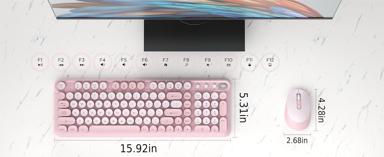 Wireless Keyboard and Mouse Combo
