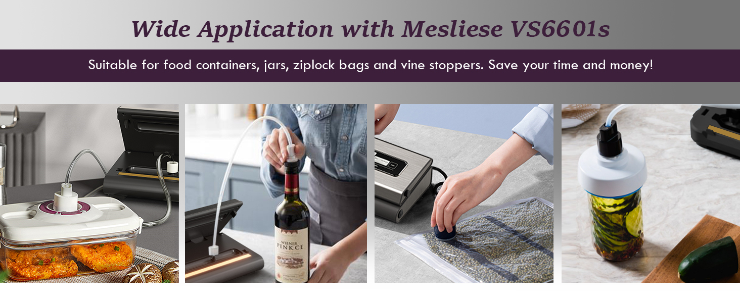 ideal for storing food in mason jars, Ziploc bags, or with wine stoppers.