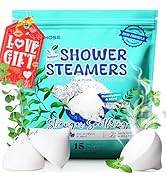POPCHOSE Shower Steamers Aromatherapy 15 Pack, Mother's Day Gifts for Her - Chocolate Shaped, Bir...