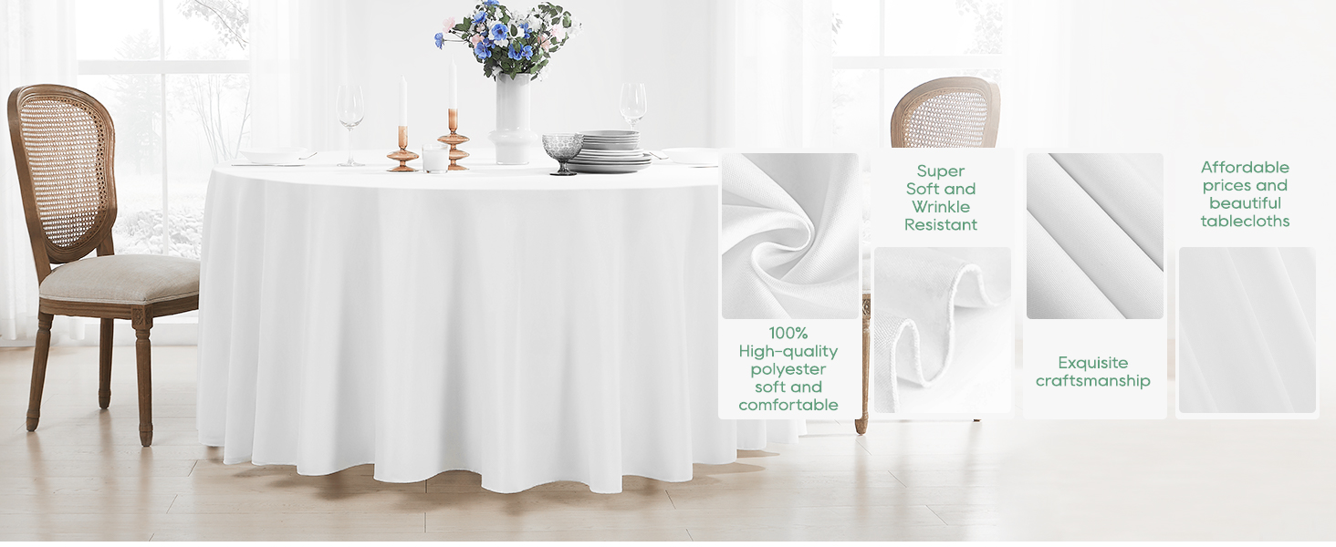 white round tablecloths