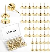 GOOLADA 50 Sets of Magnetic Flat Push Pins, Gold Magnetic Pins, Flat Thumb Tacks,Cute Push Pins f...