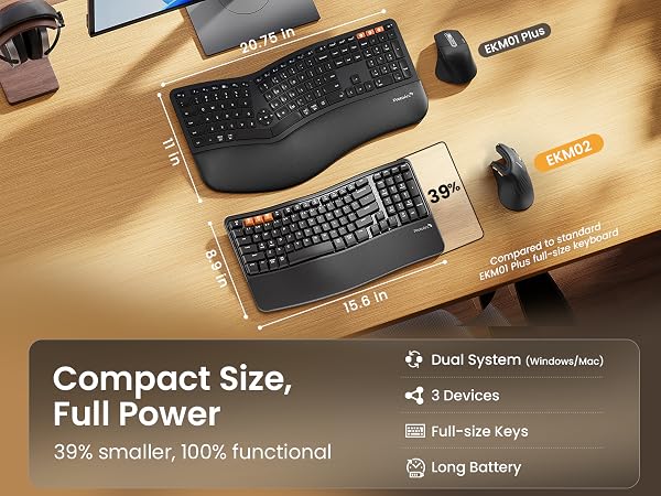 compact ergonomic keyboard and mouse