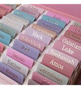 UPAFEXXI-Laminated Bible Tabs (Gold Foil Embossed Lettering), Bible Tabs for Women and Men, Repos...