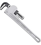 MAXPOWER 14-Inch Pipe Wrench, 40% Lighter Aluminum Plumbing Wrench, Heavy Duty Straight Pipe Wren...