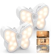 MY BEAUTY LIGHT Bright Dimmable Butterfly LED Night Light, Smart Motion Sensor Night Light Lamp w...